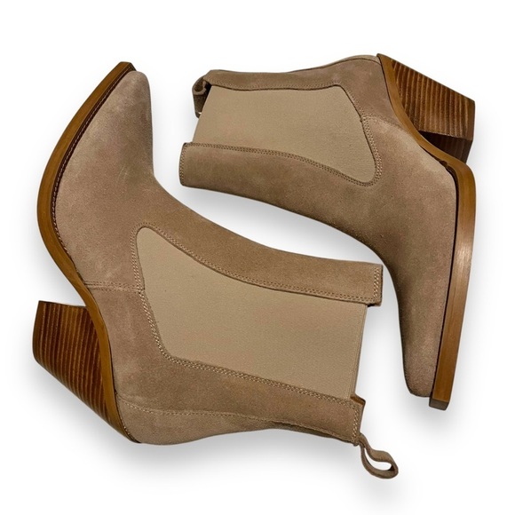 Toral Revolve Suede Ankle Booties Size 40 Western Beige Excellent Condition - Picture 2 of 6